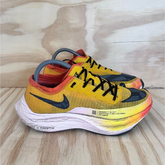 Nike -ZoomX Vaporfly Next% 2 -Running Shoes -Orange/Black -Men's -7 - DO2408-739 - Picture 1 of 9